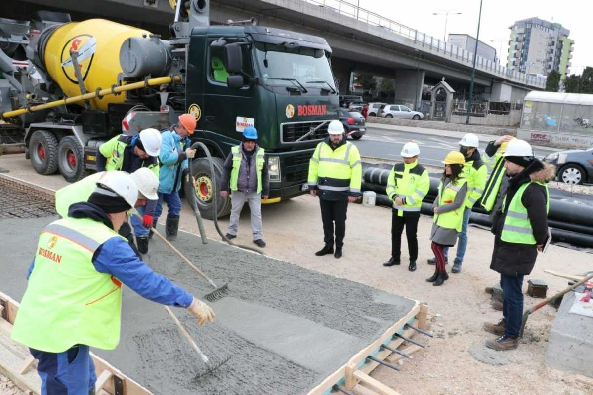 Ministar saobraćaja Adnan Šteta na gradilištu u februaru 2022. godine/ Foto: Vlada Kantona Sarajevo