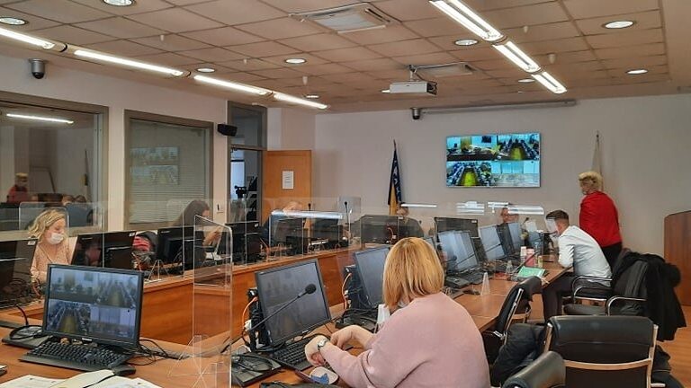 Novinari prate sjednicu VSTV-a u Sarajevu/ Foto: BIRN BiH